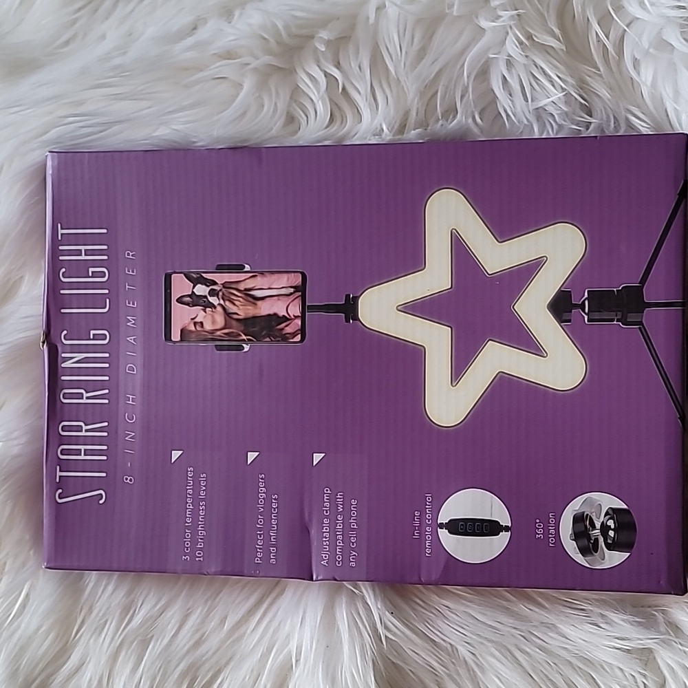Star Ring Light 8 Inch With Phone Mount